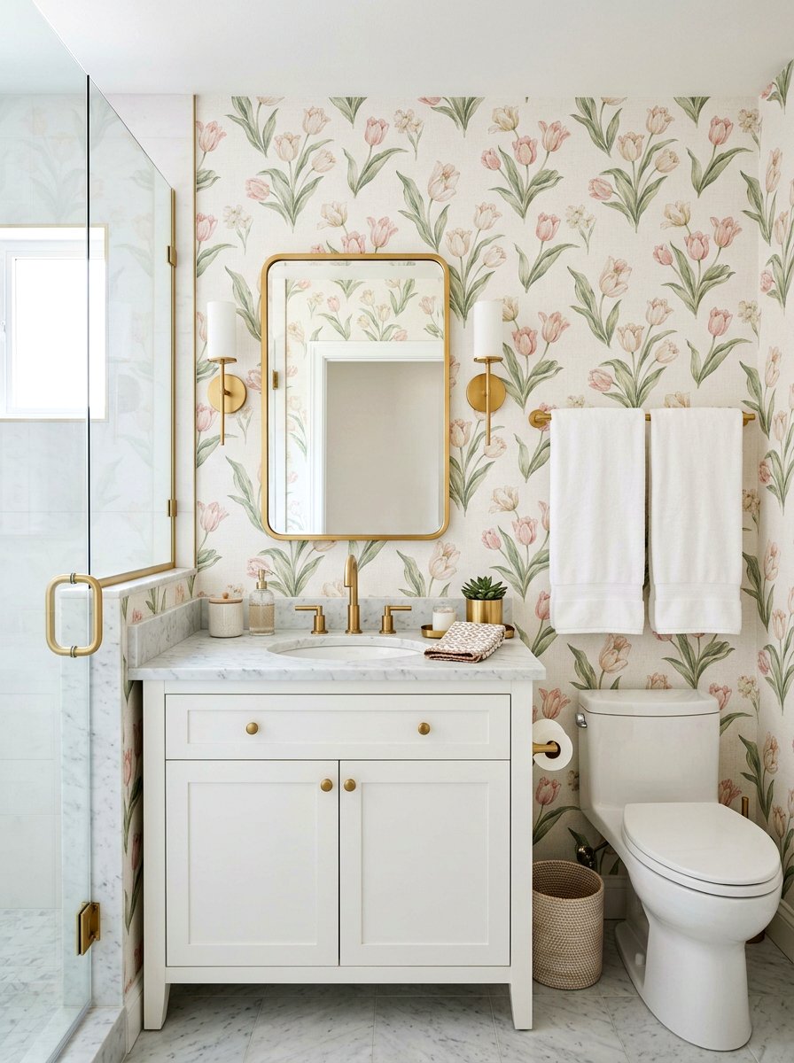 Removable Floral Wallpaper - 25 Spring Accent Wall Ideas