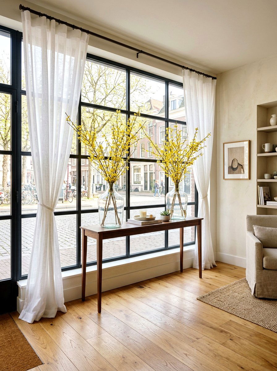 Retail Window Floral Setup - 25 Spring Display Case Ideas