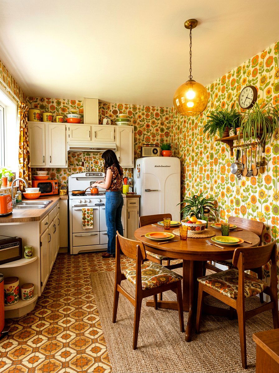 Retro 70s Flower - 25 Spring Floral Wallpaper Ideas