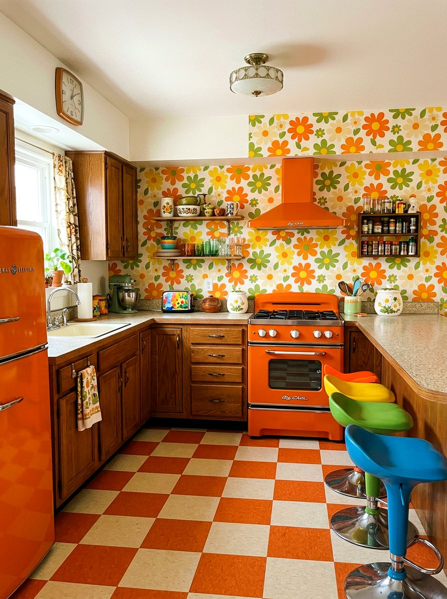 Retro Daisy Wallpaper - 25 Spring Botanical Wallpaper Ideas