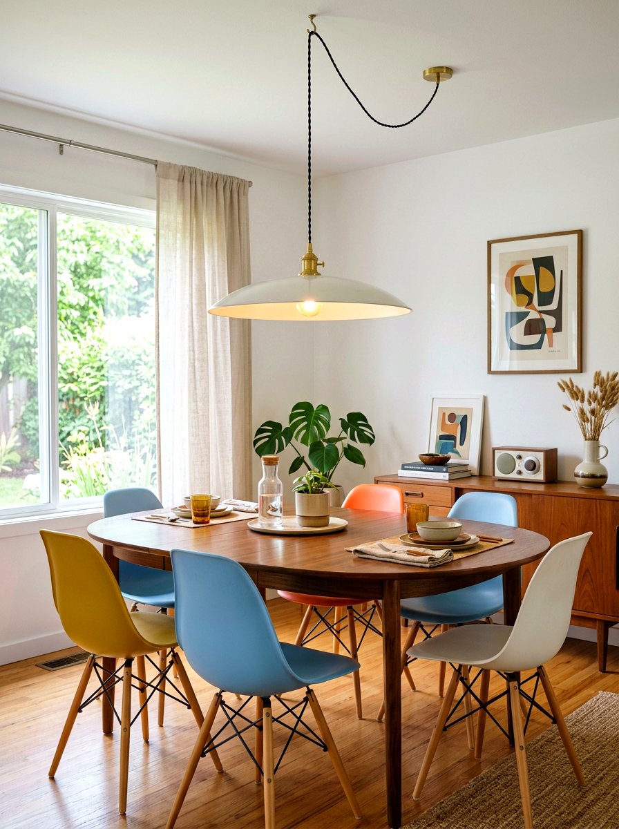 Retro Saucer Swag Lamp - 25 Spring Swag Light Ideas