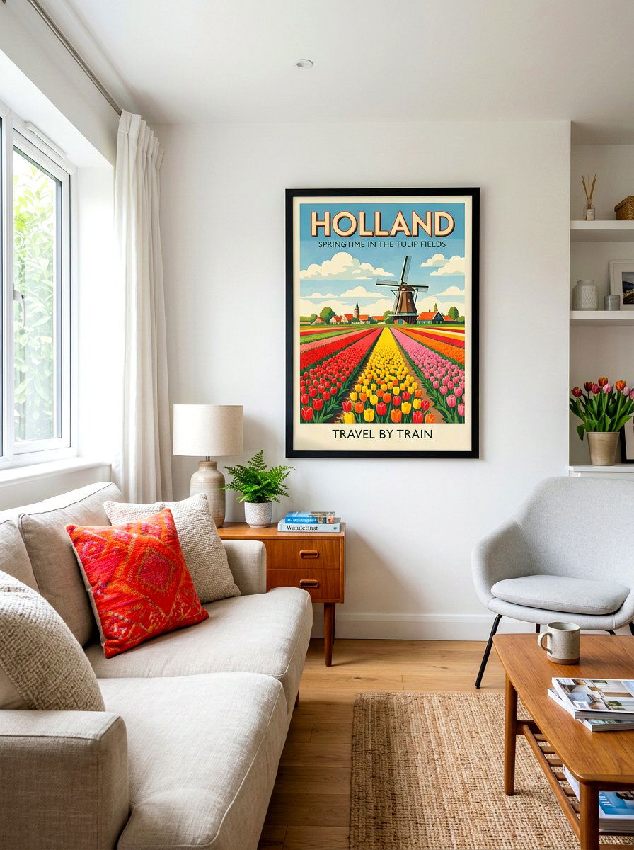 Retro Spring Travel Poster - 25 Spring Vintage Art Ideas