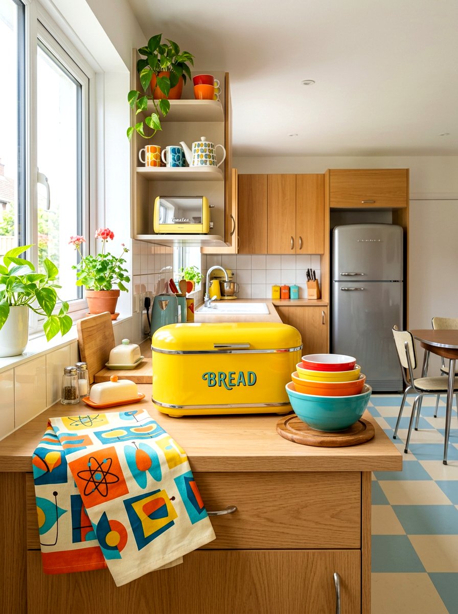 Retro Style Bread Box - 25 Spring Bread Box Decor Ideas