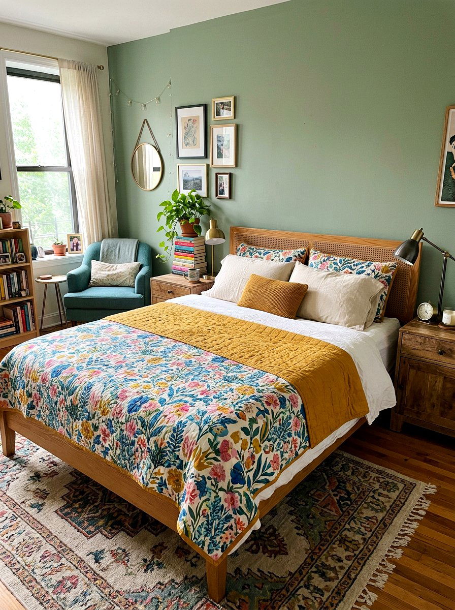 Reversible Quilt - 25 Spring Bed Styling Ideas