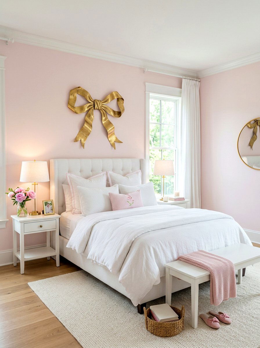 Ribbon Bow Wall Art - 25 Spring Preppy Decor Ideas