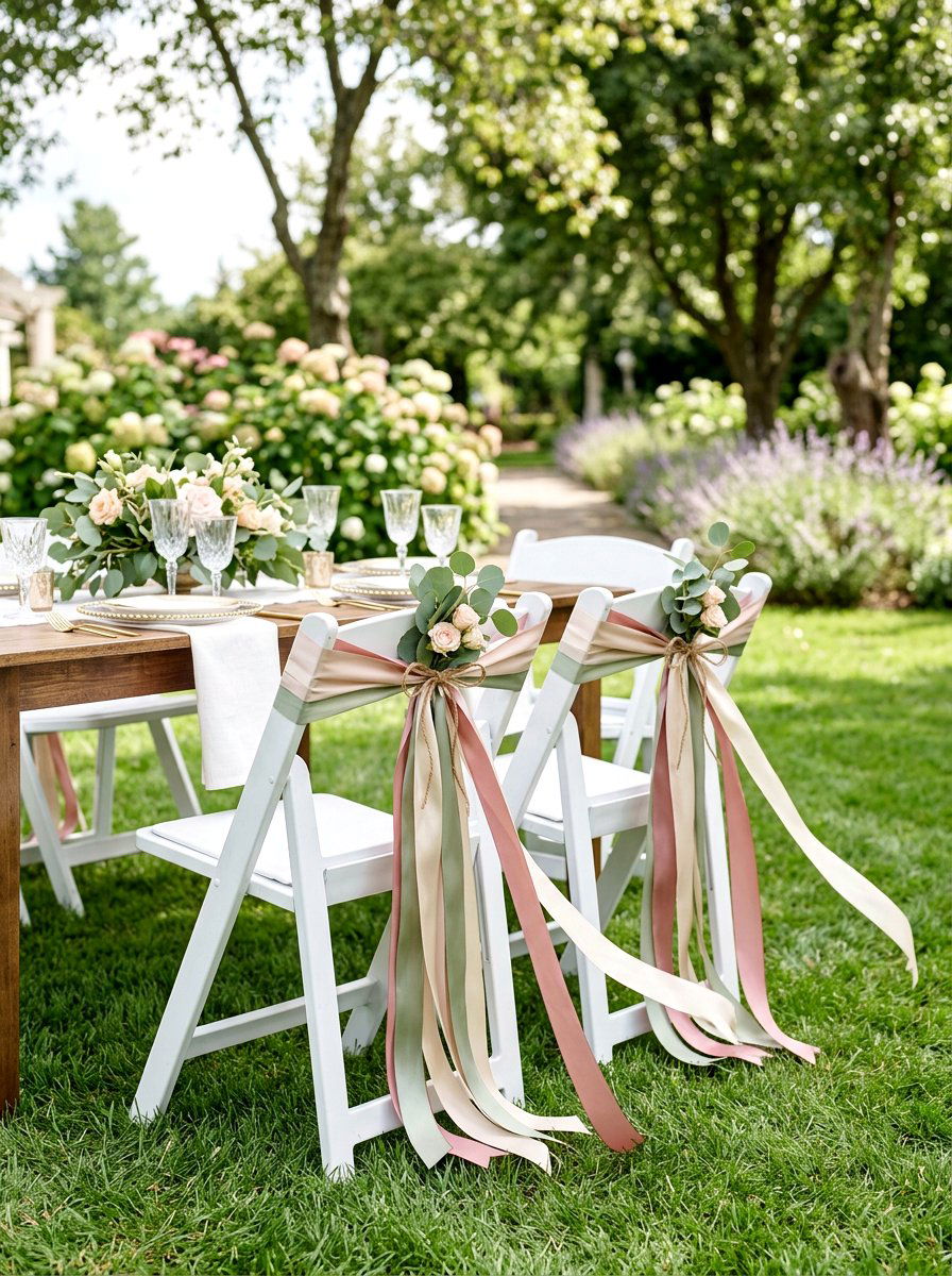 Ribbon Chair Decoration - 25 Spring Tea Party Decor Ideas