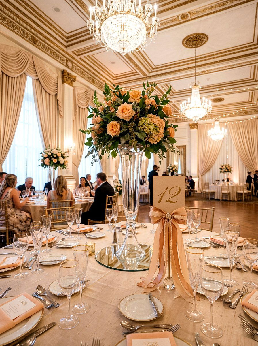 Ribbon Table Number - 25 Spring Table Number Ideas