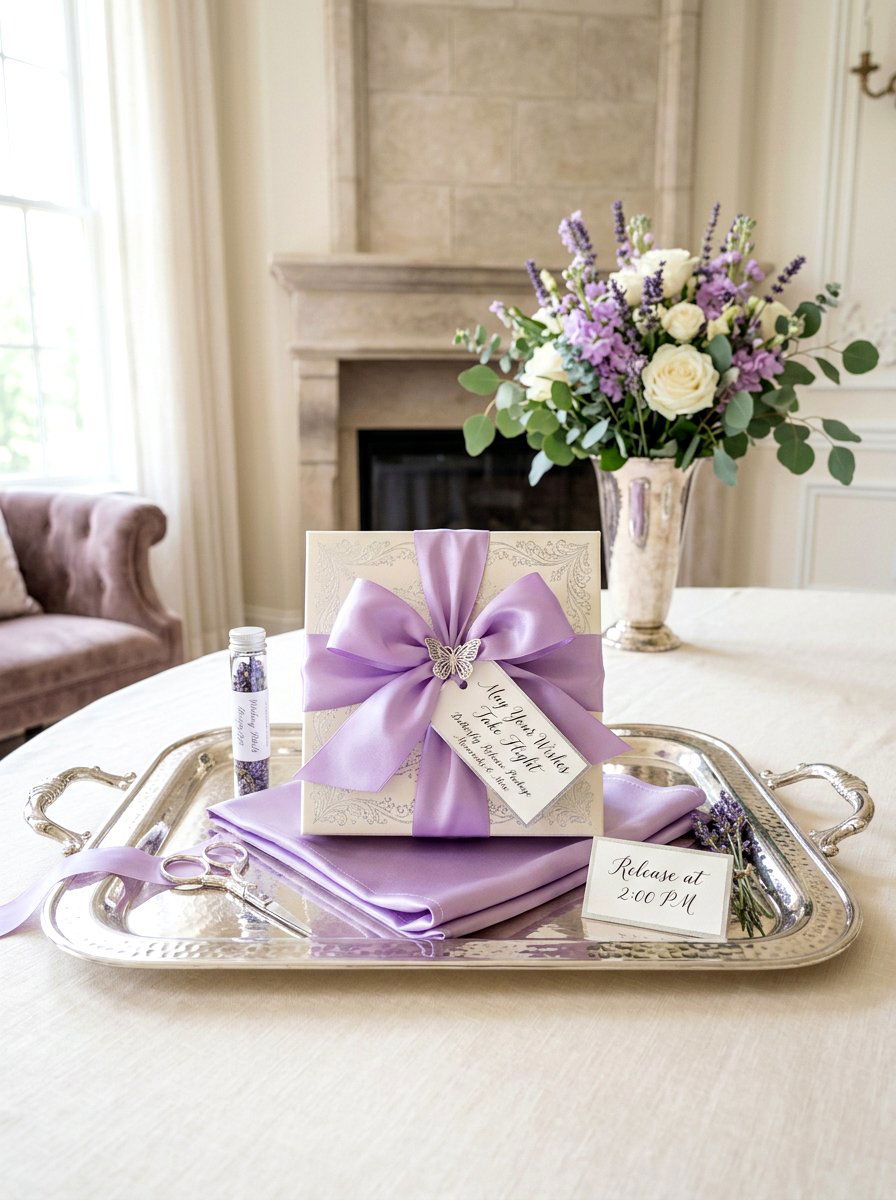 Ribbon tied butterfly release package - 25 Spring Butterfly Release Ideas