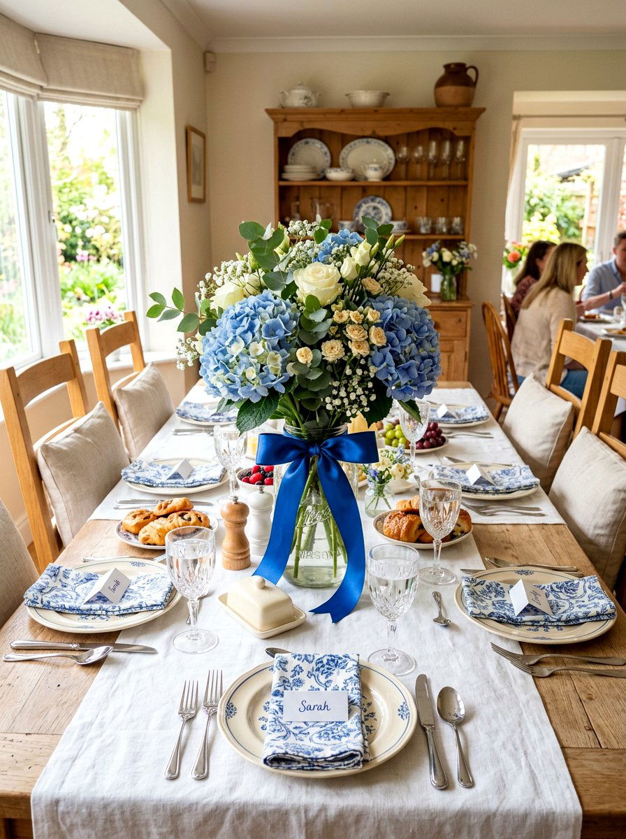 Ribbon tied mason jar floral - 25 Spring Mason Jar Vase Ideas