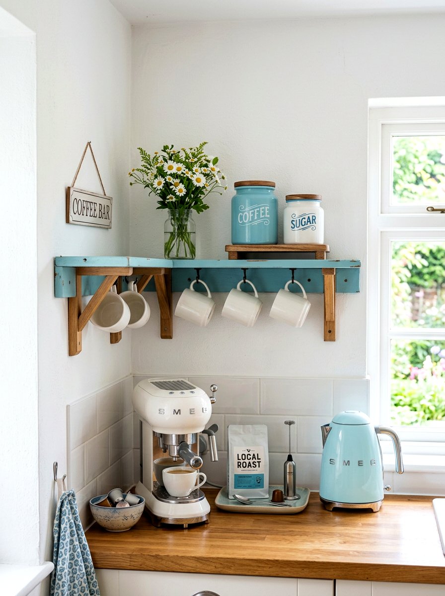 Robin Egg Blue Coffee Station - 25 Spring Robin Egg Decor Ideas