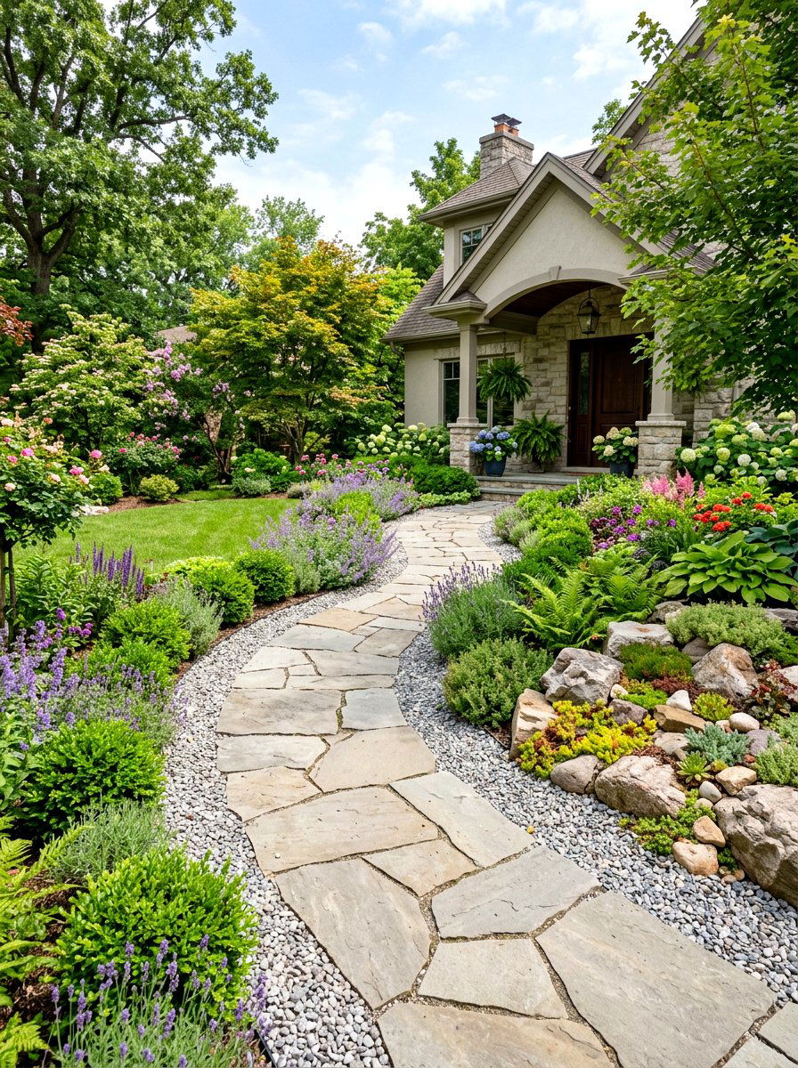 Rock Garden Path - 25 Front Yard Spring Decor Ideas