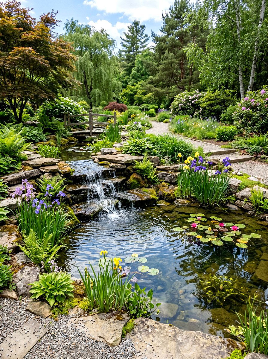 Rock Garden Pond - 25 Spring Rock Garden Ideas