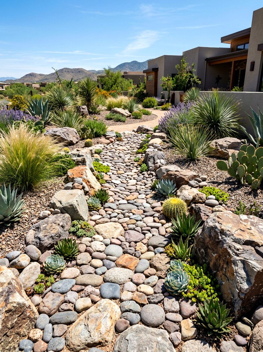 Rock garden walkway - 25 Spring Entryway Walkway Ideas