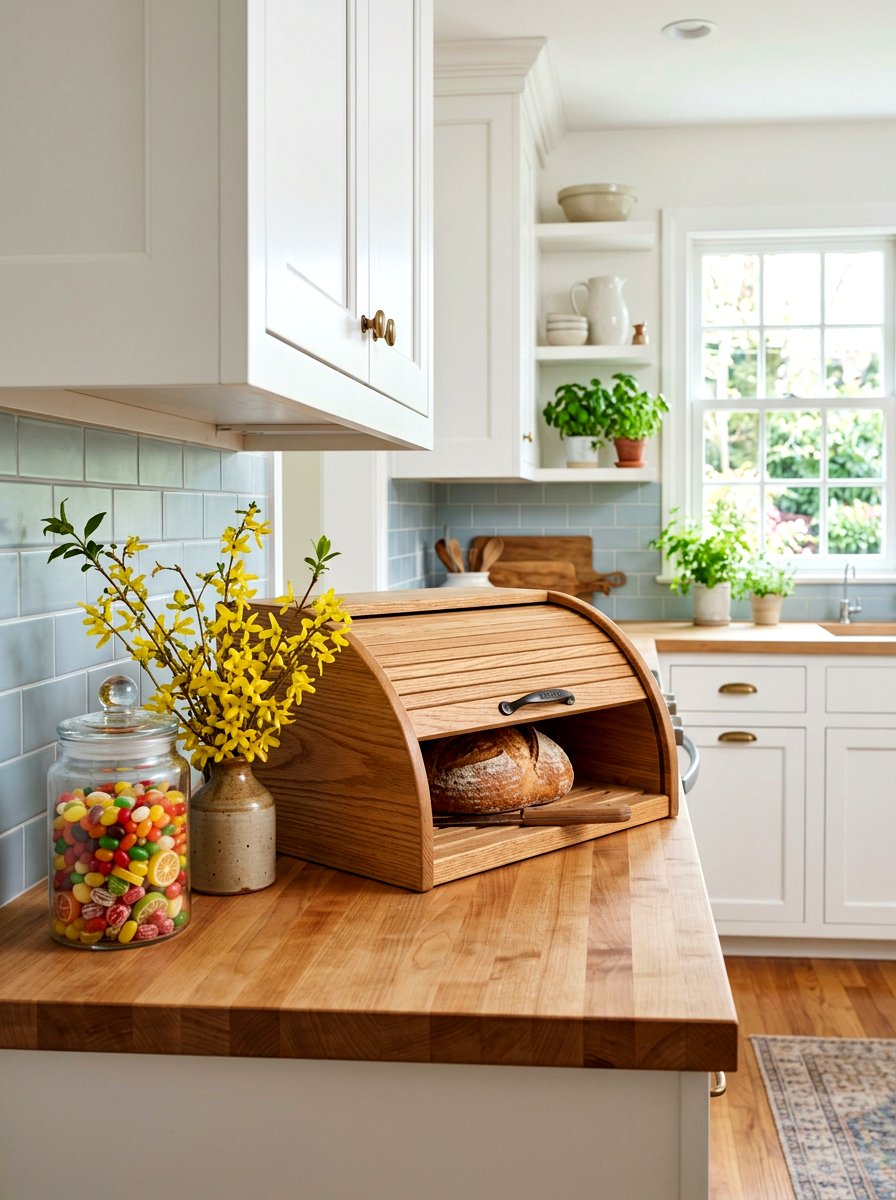 Roll Top Bread Box - 25 Spring Bread Box Decor Ideas