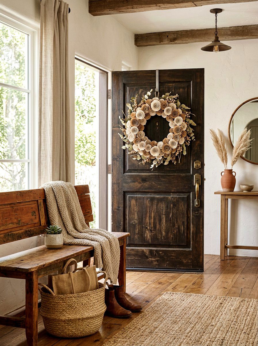 Rolled Paper Rosette - 25 Spring DIY Paper Flower Ideas