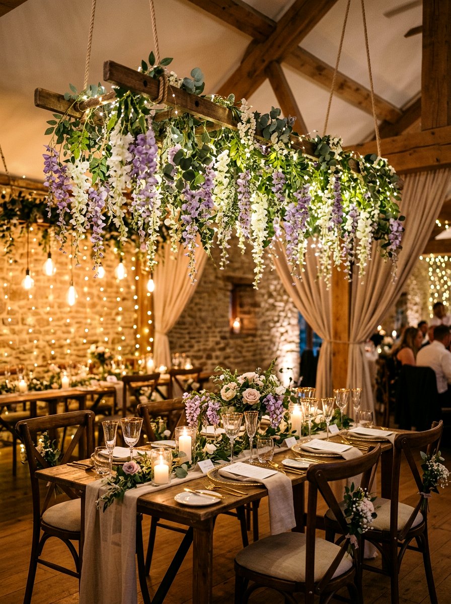Romantic Floral Canopy - 25 Spring Dinner Party Decor Ideas