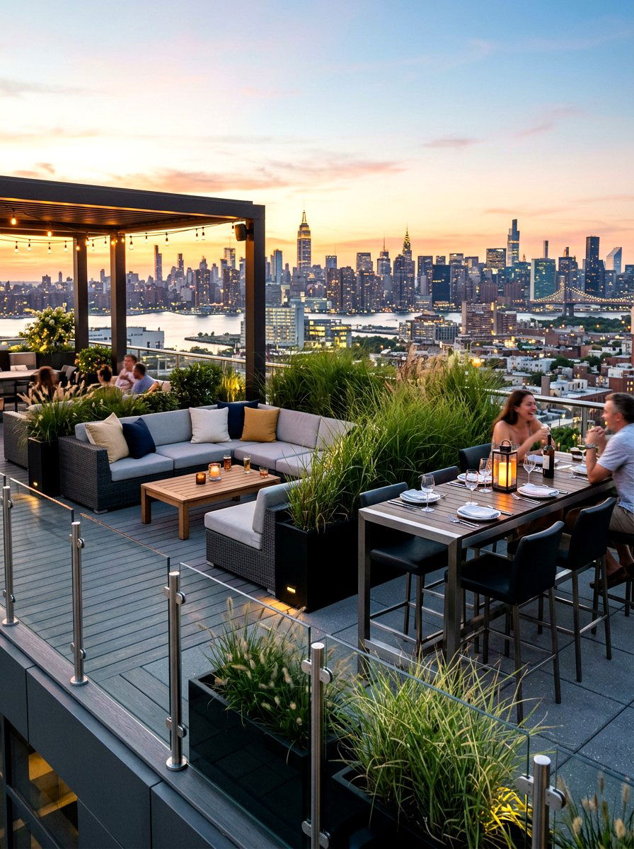Rooftop Dining Space - 25 Spring Al Fresco Dining Ideas