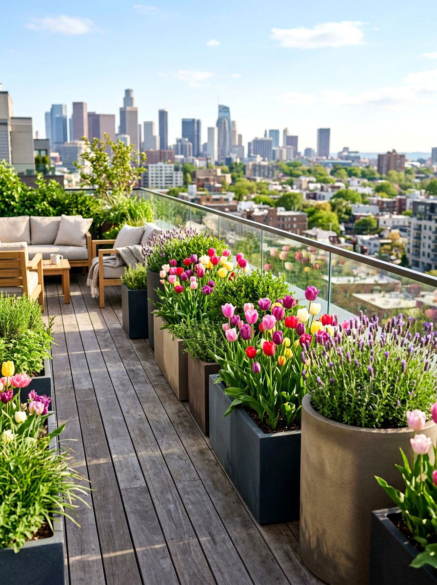 Rooftop Garden Planters - 25 Spring Rooftop Decor Ideas