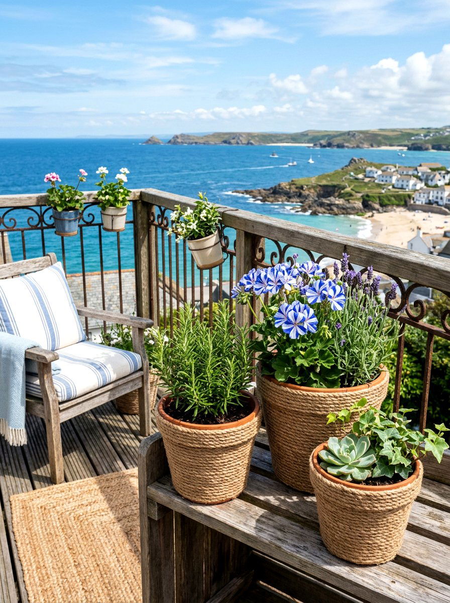 Rope Wrapped Pot - 25 Spring Decorated Pot Ideas