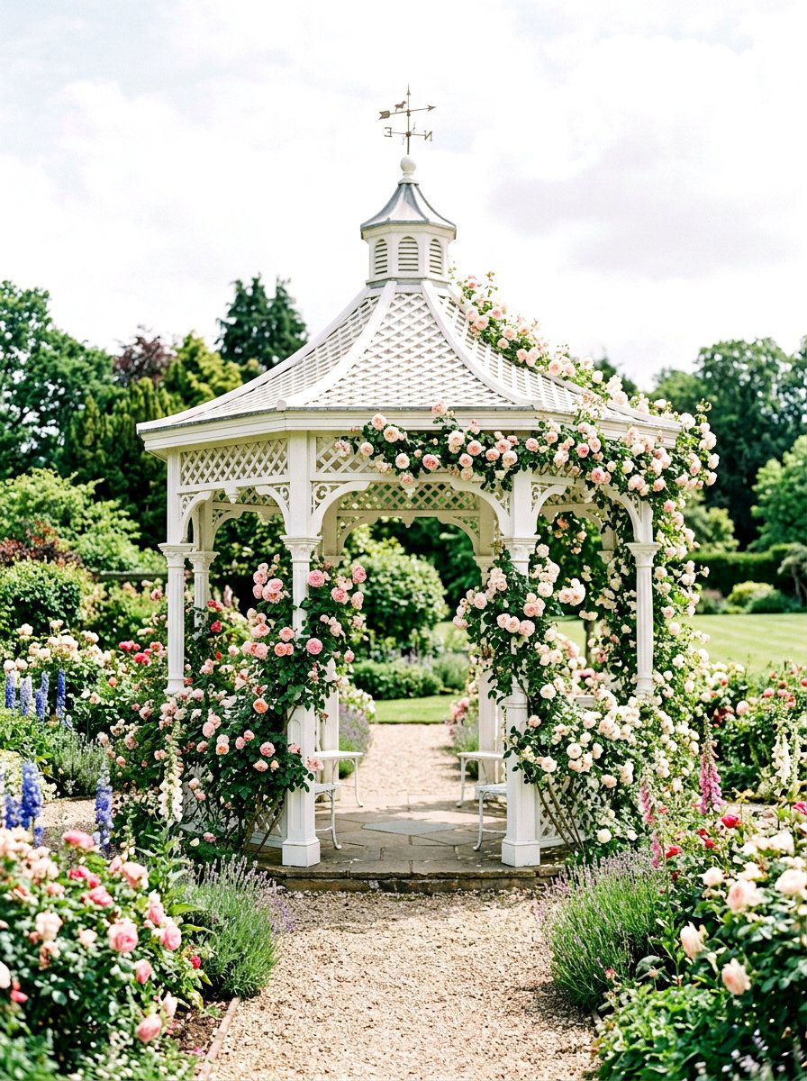 Rose Garden Gazebo Landscape - 25 Spring Rose Garden Ideas