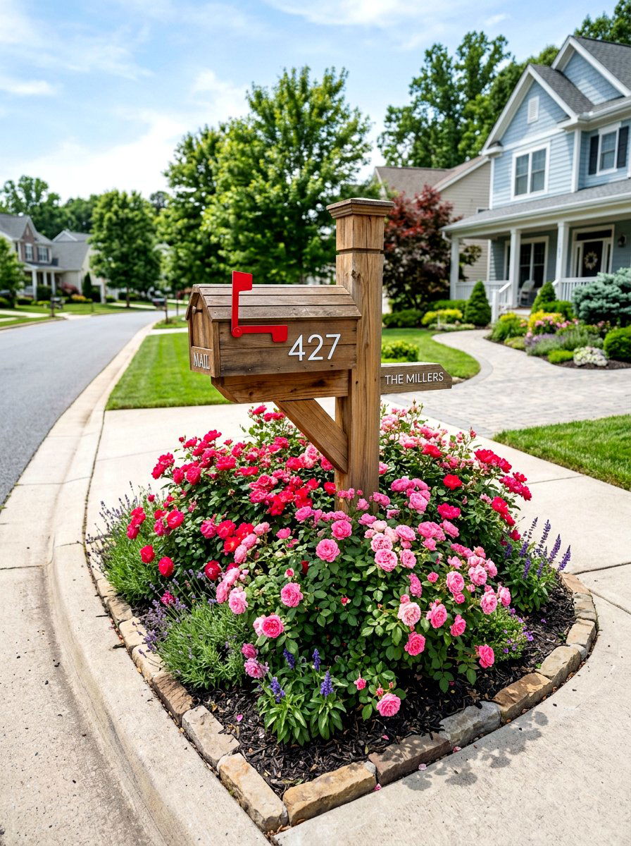 Rose Garden Mailbox Landscaping - 25 Spring Rose Garden Ideas