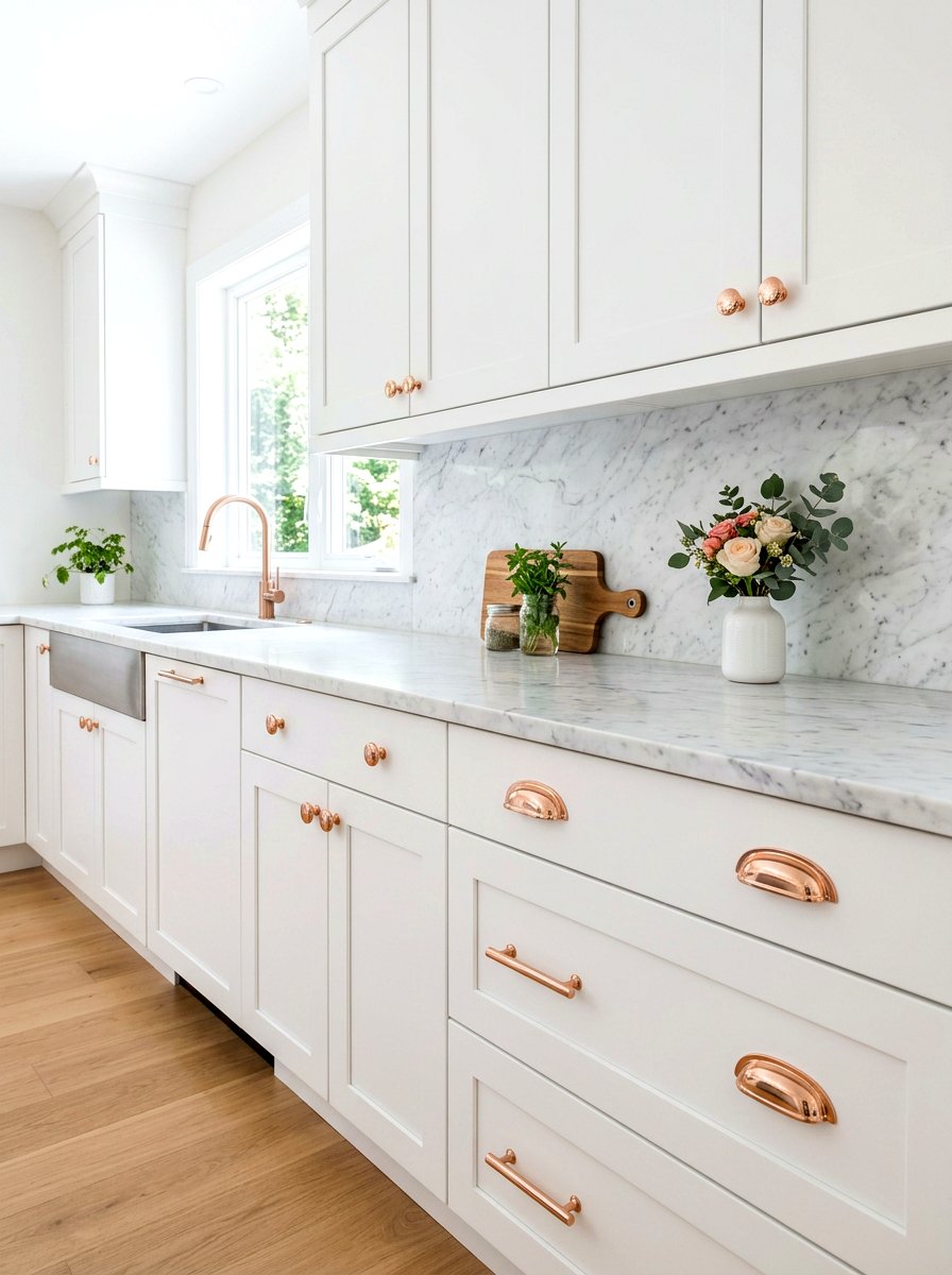 Rose Gold Hardware Upgrades - 25 Spring Rose Gold Decor Ideas