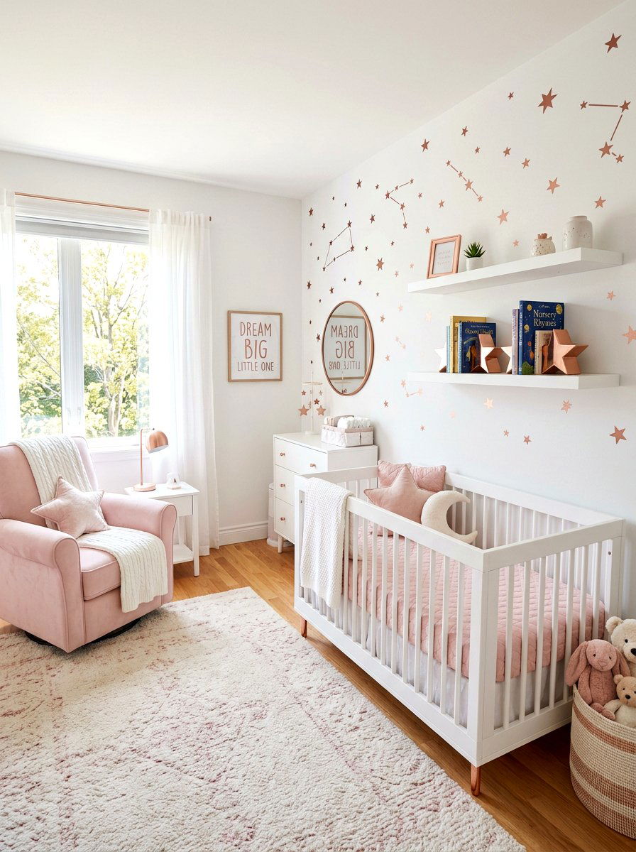 Rose Gold Kids Room - 25 Spring Rose Gold Decor Ideas