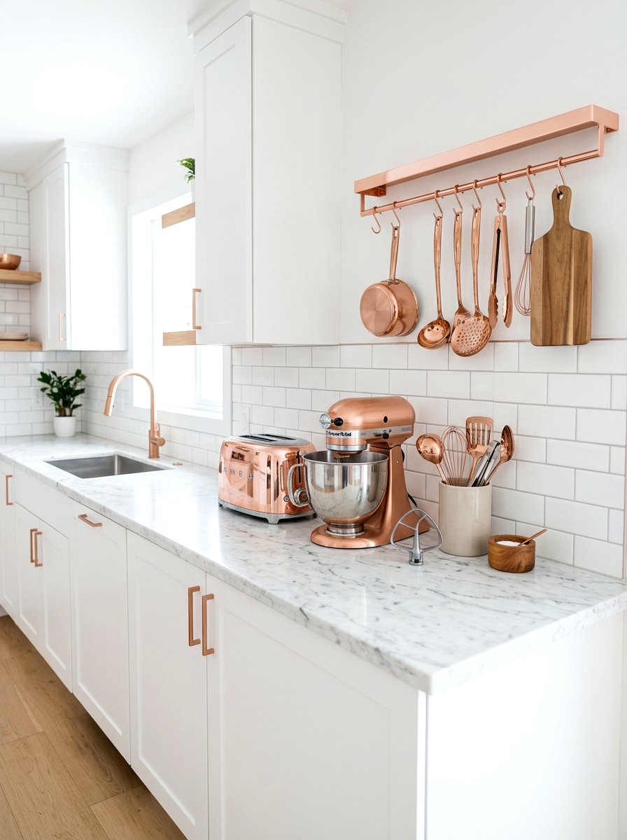 Rose Gold Kitchen Accessories - 25 Spring Rose Gold Decor Ideas