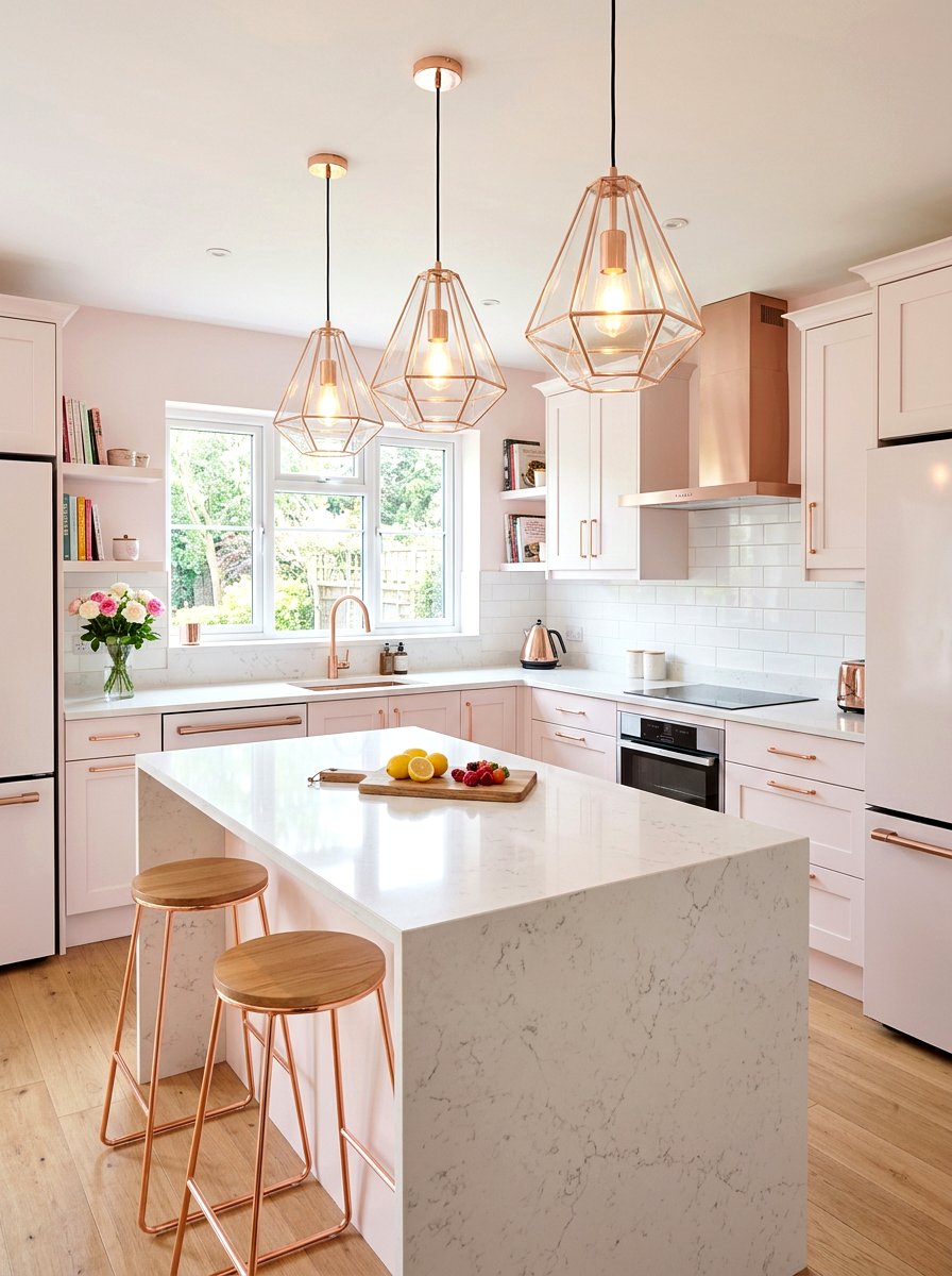 Rose Gold Kitchen - 25 Spring Blush Pink Decor Ideas