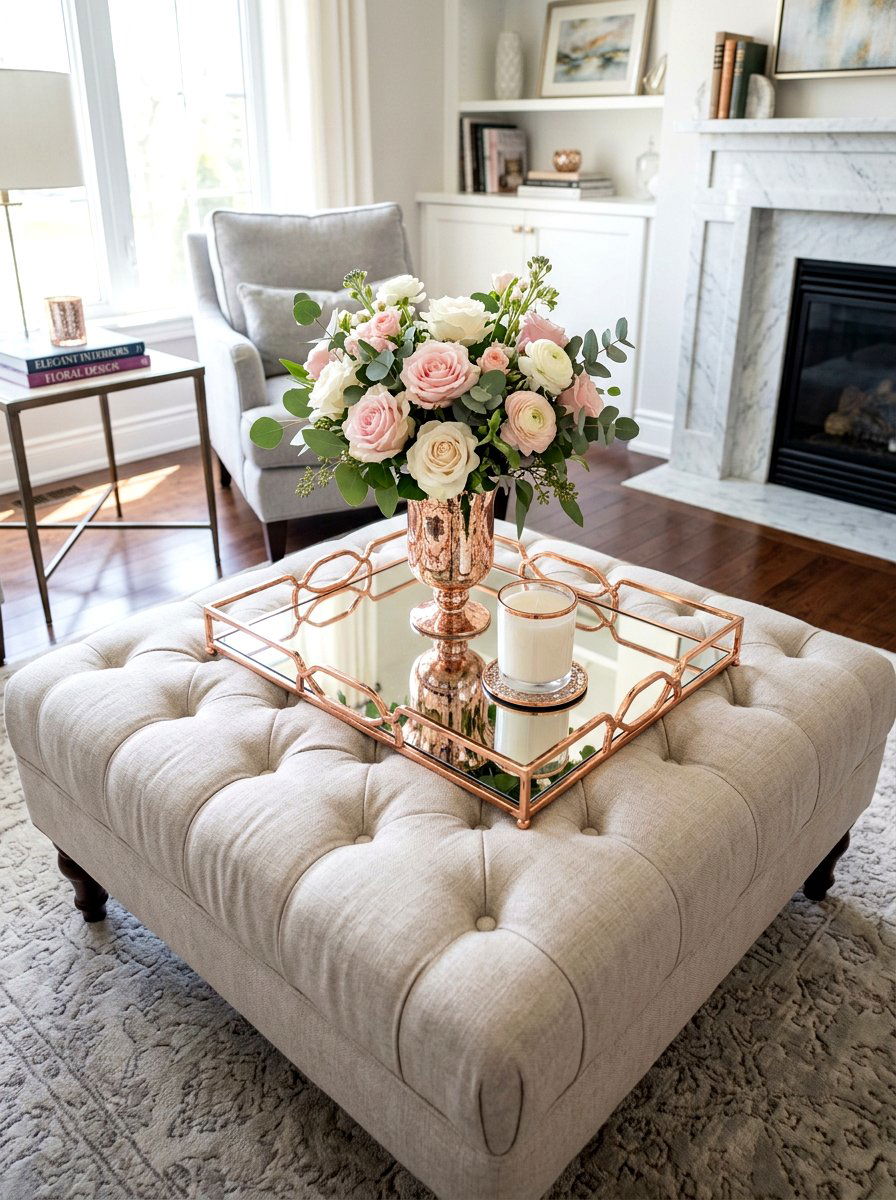 Rose Gold Serving Tray - 25 Spring Rose Gold Decor Ideas