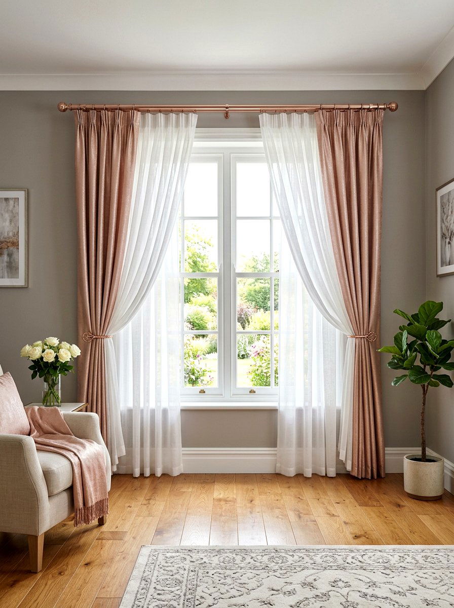 Rose Gold Window Treatments - 25 Spring Rose Gold Decor Ideas