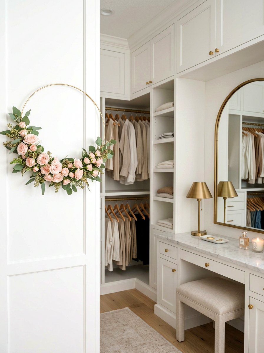 Rose Hoop Wreath - 25 Spring Flower Wreath Hoop Ideas