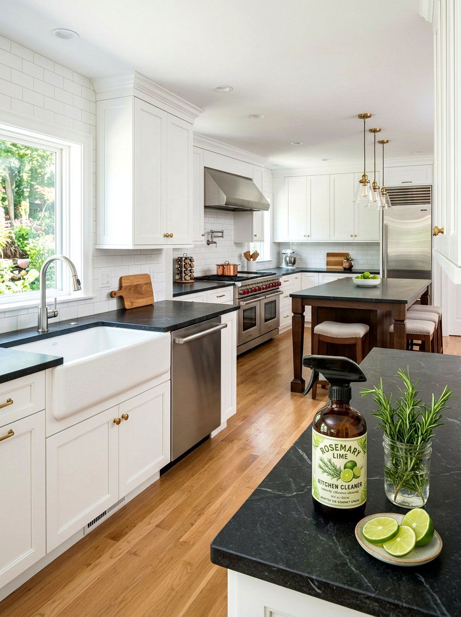 Rosemary Lime Kitchen Cleaner - 25 Spring Essential Oil Ideas