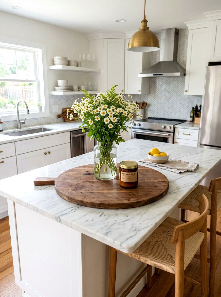 Round Cutting Board - 25 Spring Cutting Board Decor Ideas