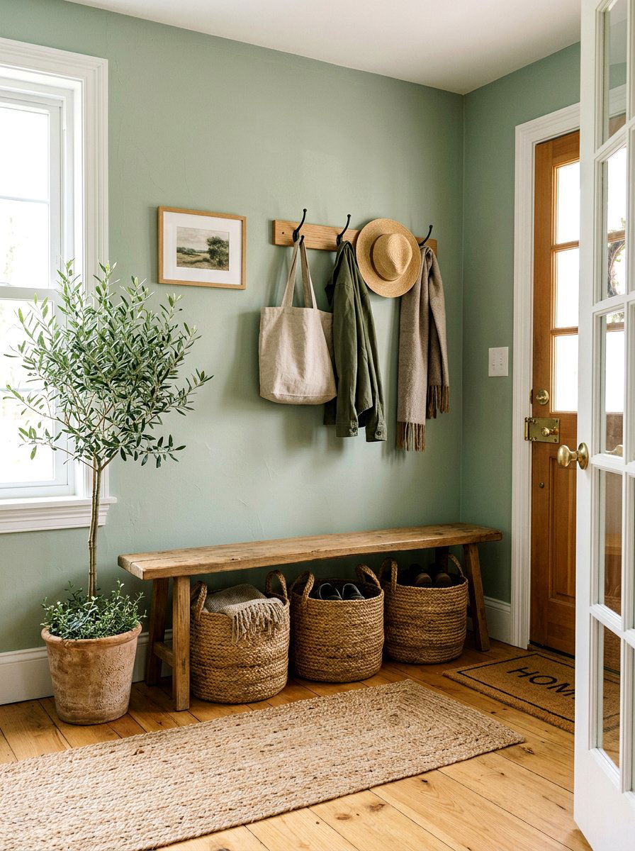 Round Jute Basket - 25 Spring Jute Decor Ideas