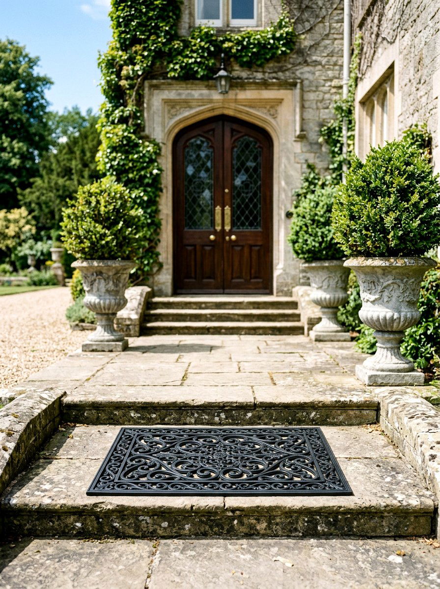 Rubber Scroll Doormat - 25 Spring Doormat Ideas