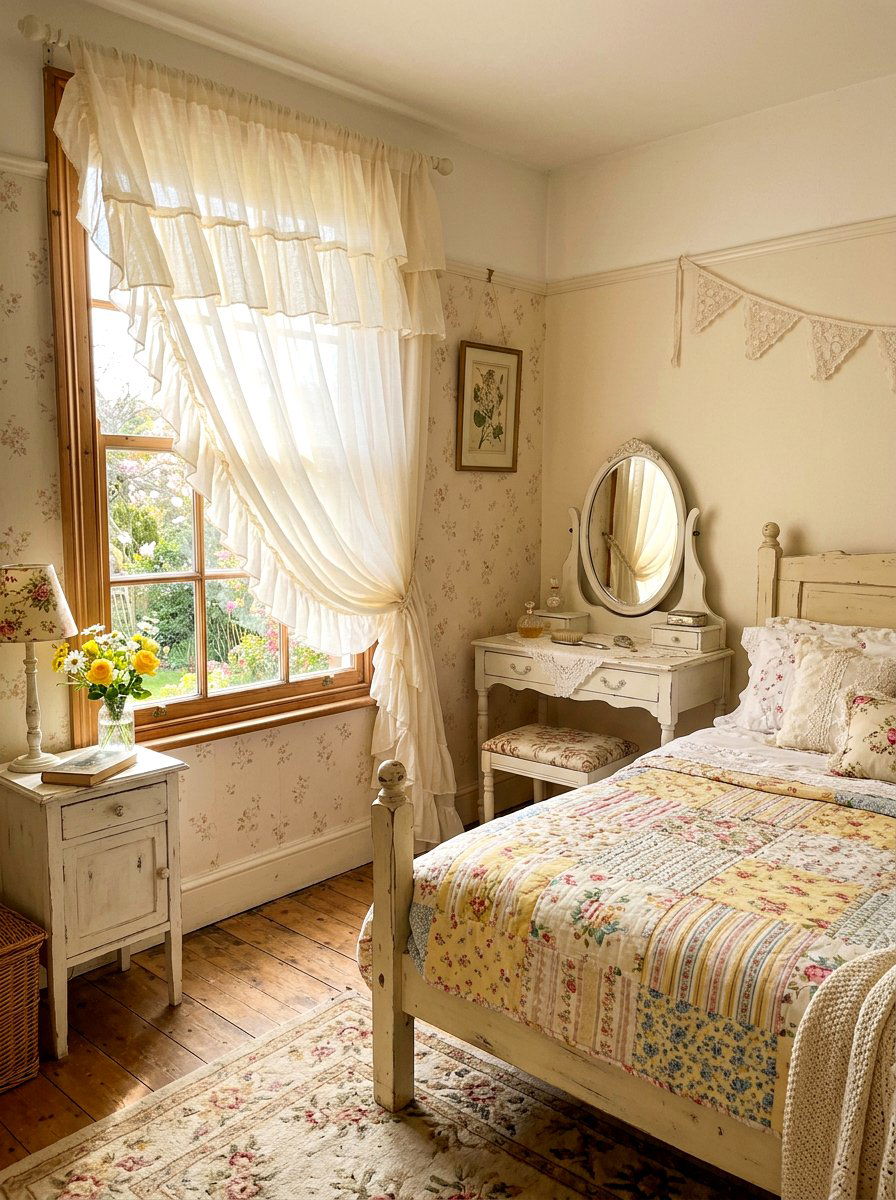 Ruffled sheer curtain - 25 Spring Sheer Curtain Ideas