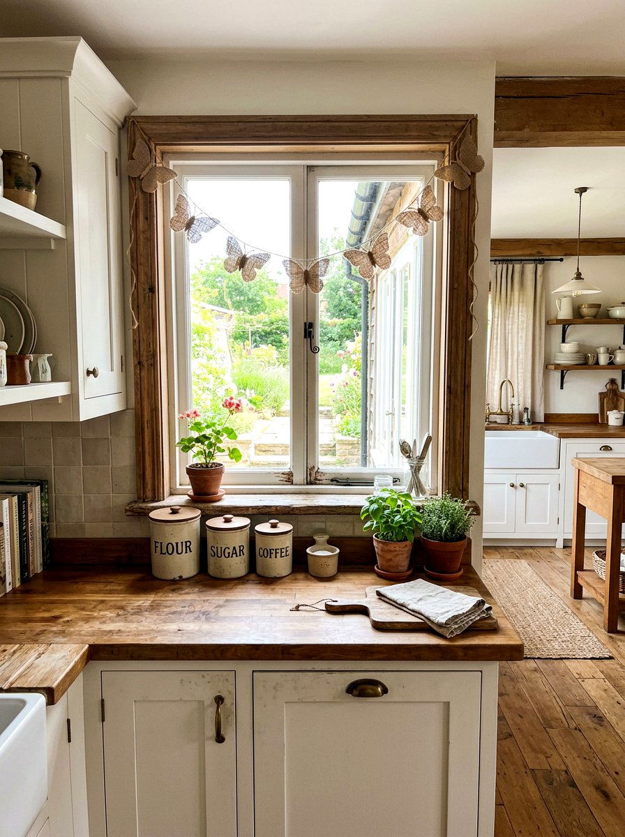 Rustic Butterfly Garland - 25 Spring Butterfly Garland Ideas