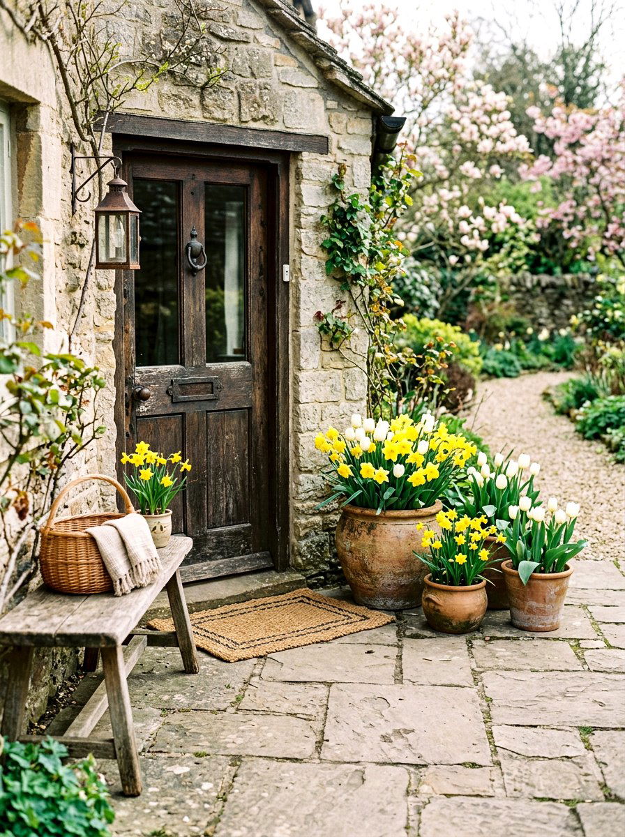 Rustic Clay Pot Entryway - 25 Spring Terracotta Decor Ideas