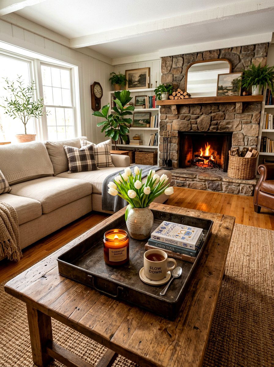 Rustic Coffee Table Tray - 25 Spring Metal Tray Decor Ideas