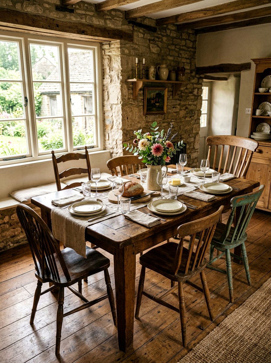 Rustic Dining Table - 25 Spring Tuscan Decor Ideas