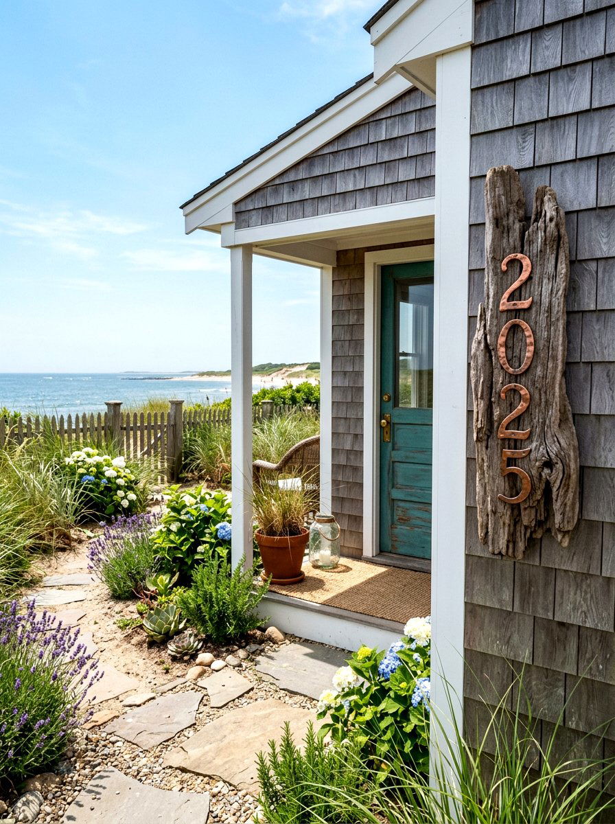 Rustic Driftwood House Numbers - 25 Spring House Number Decor Ideas