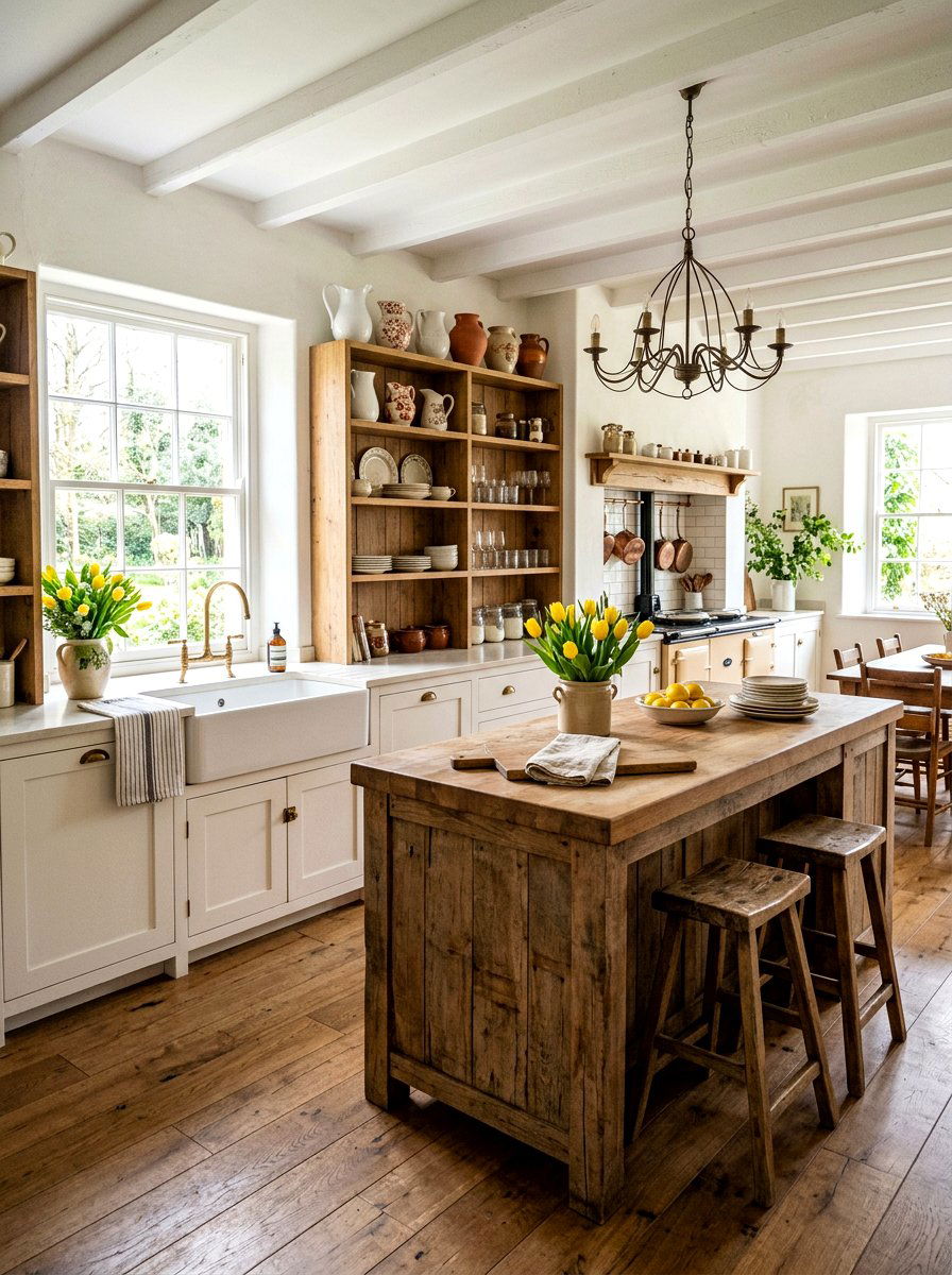 Rustic Farmhouse Kitchen - 25 Spring French Country Decor Ideas