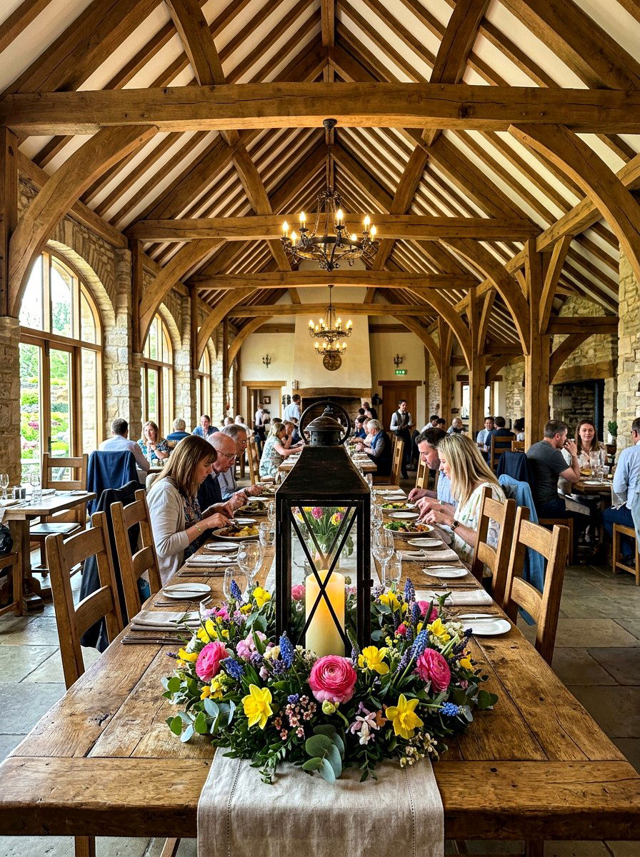 Rustic Lantern Centerpiece - 25 Spring Farm Table Decor Ideas