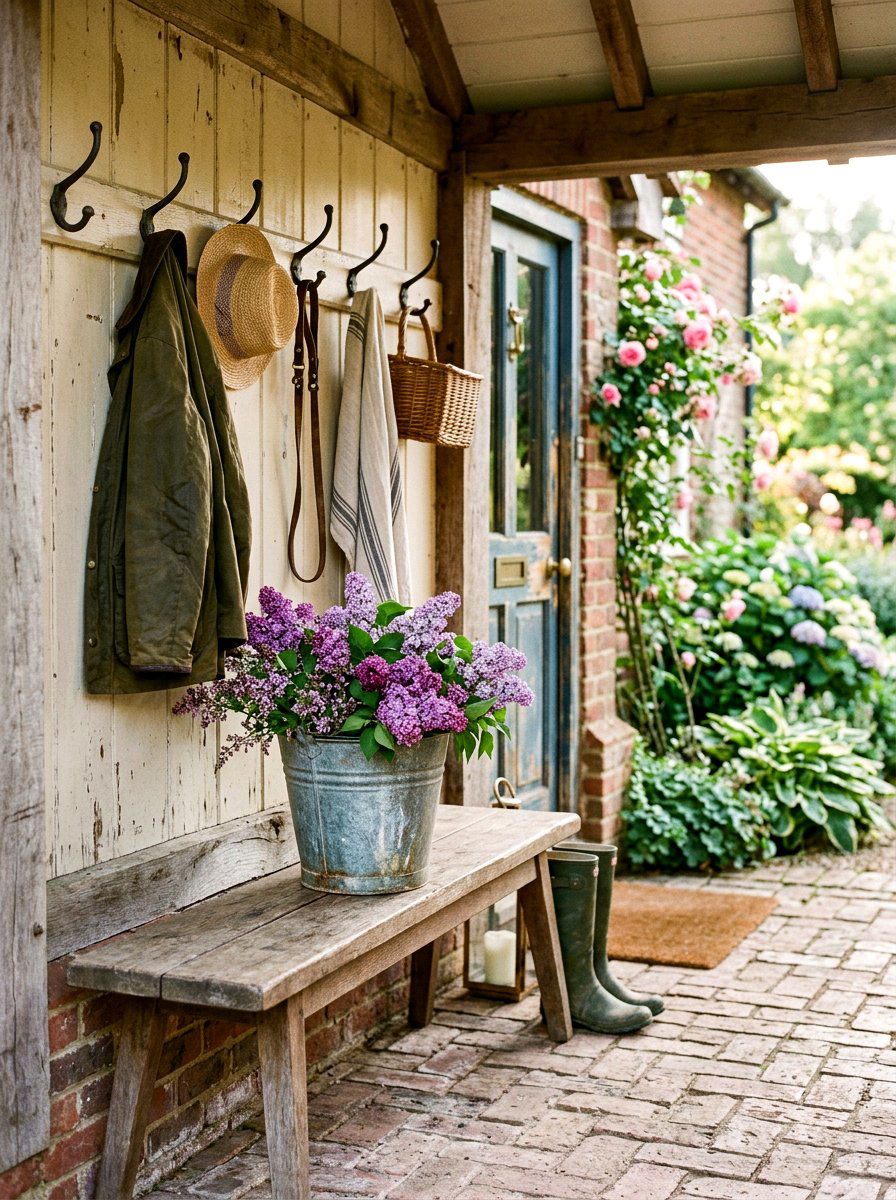 Rustic Metal Bucket Lilacs - 25 Spring Flower Vase Ideas