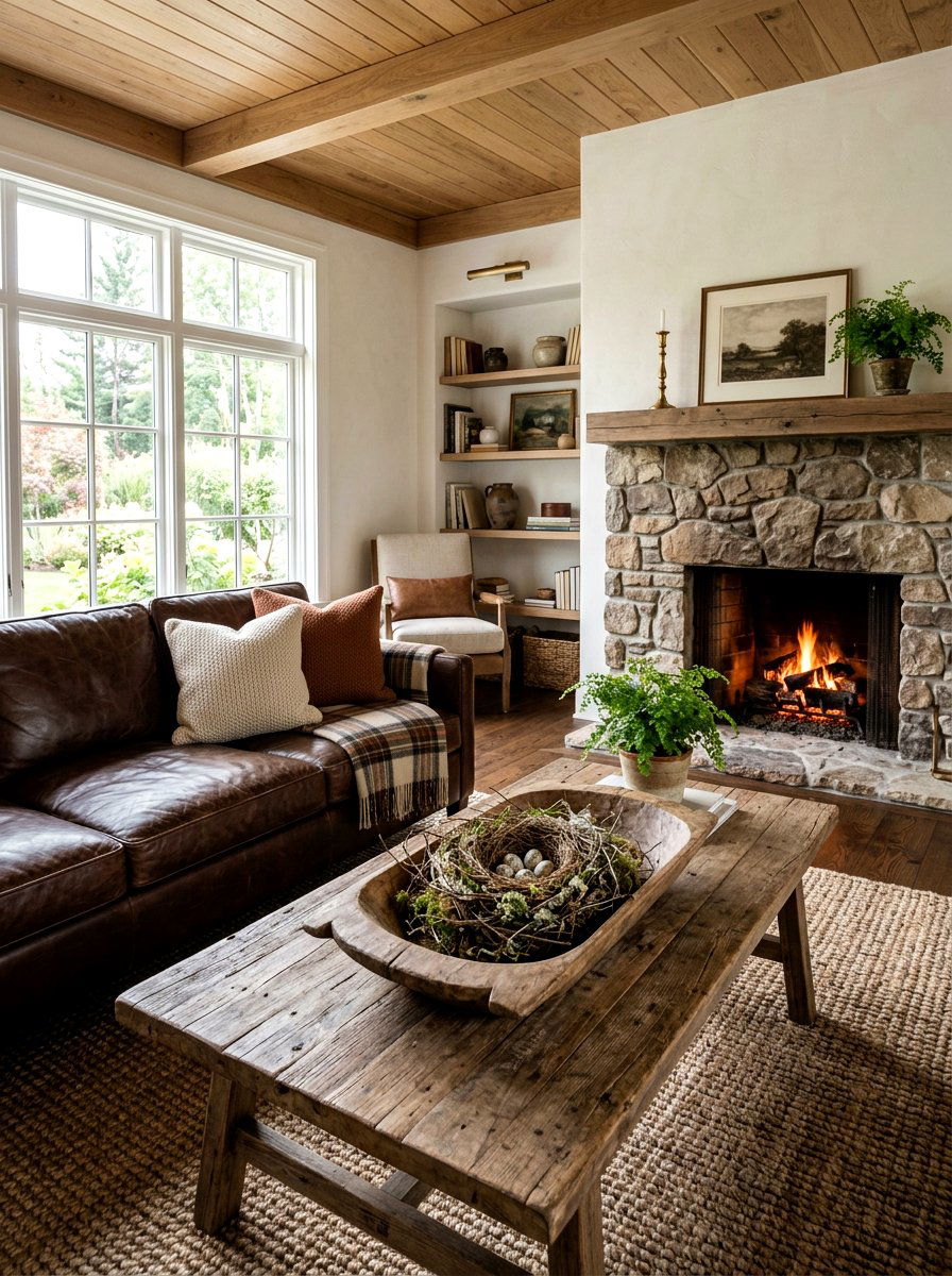 Rustic Nest Coffee Table - 25 Spring Dough Bowl Decor Ideas