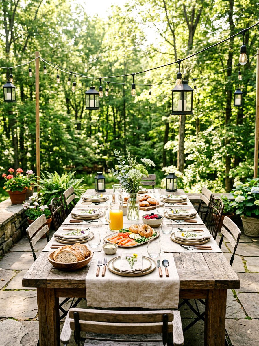 Rustic Outdoor Brunch - 25 Spring Mother's Day Brunch Ideas
