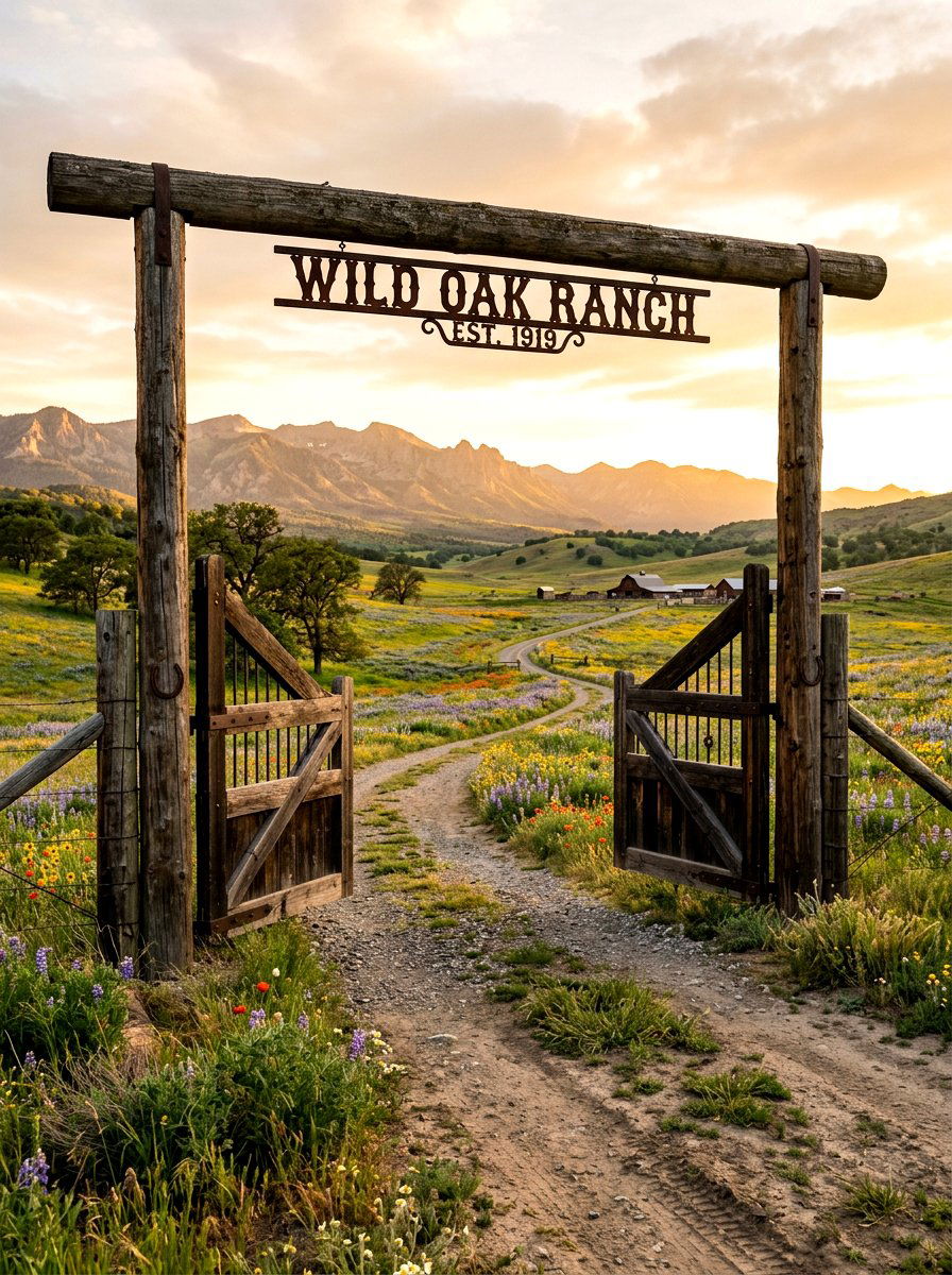 Rustic Ranch Style Gate - 25 Spring Driveway Gate Ideas