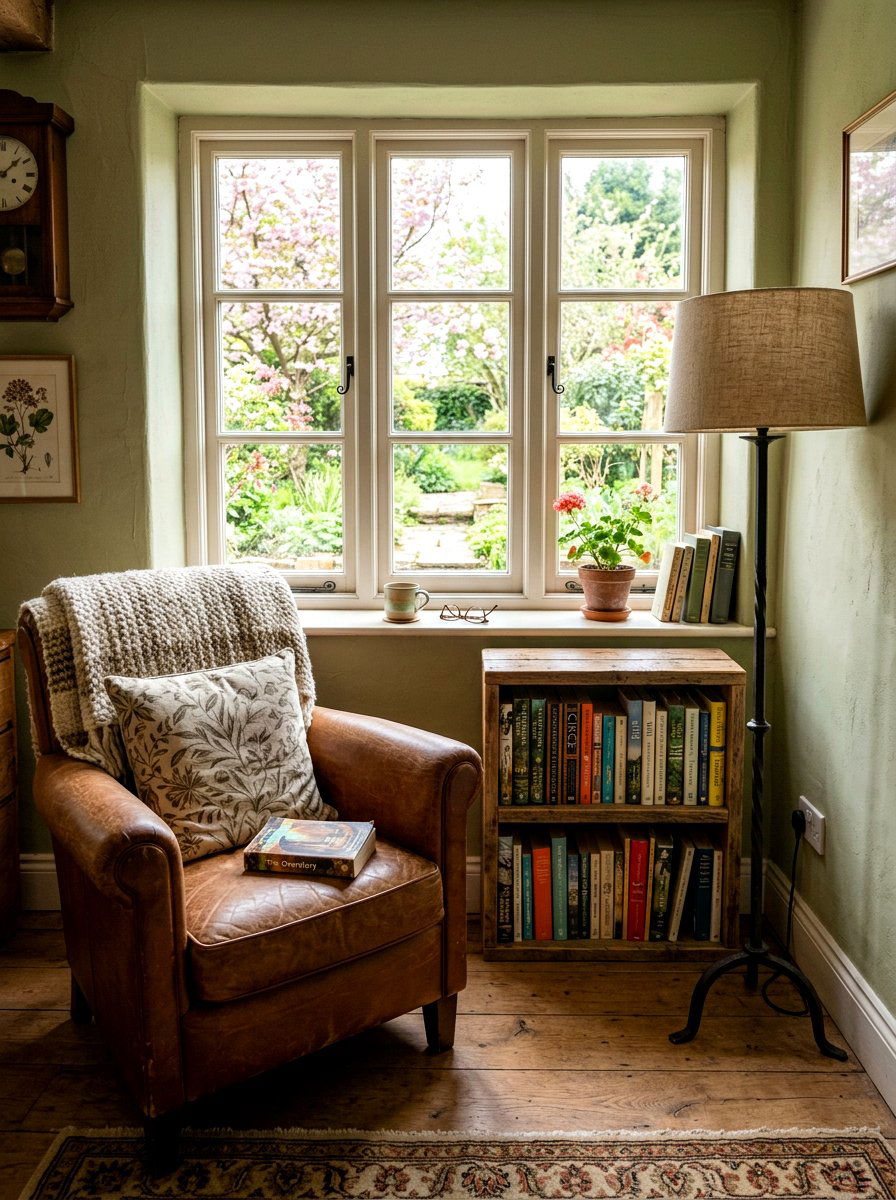 Rustic Reading Corner - 25 Spring Rustic Decor Ideas