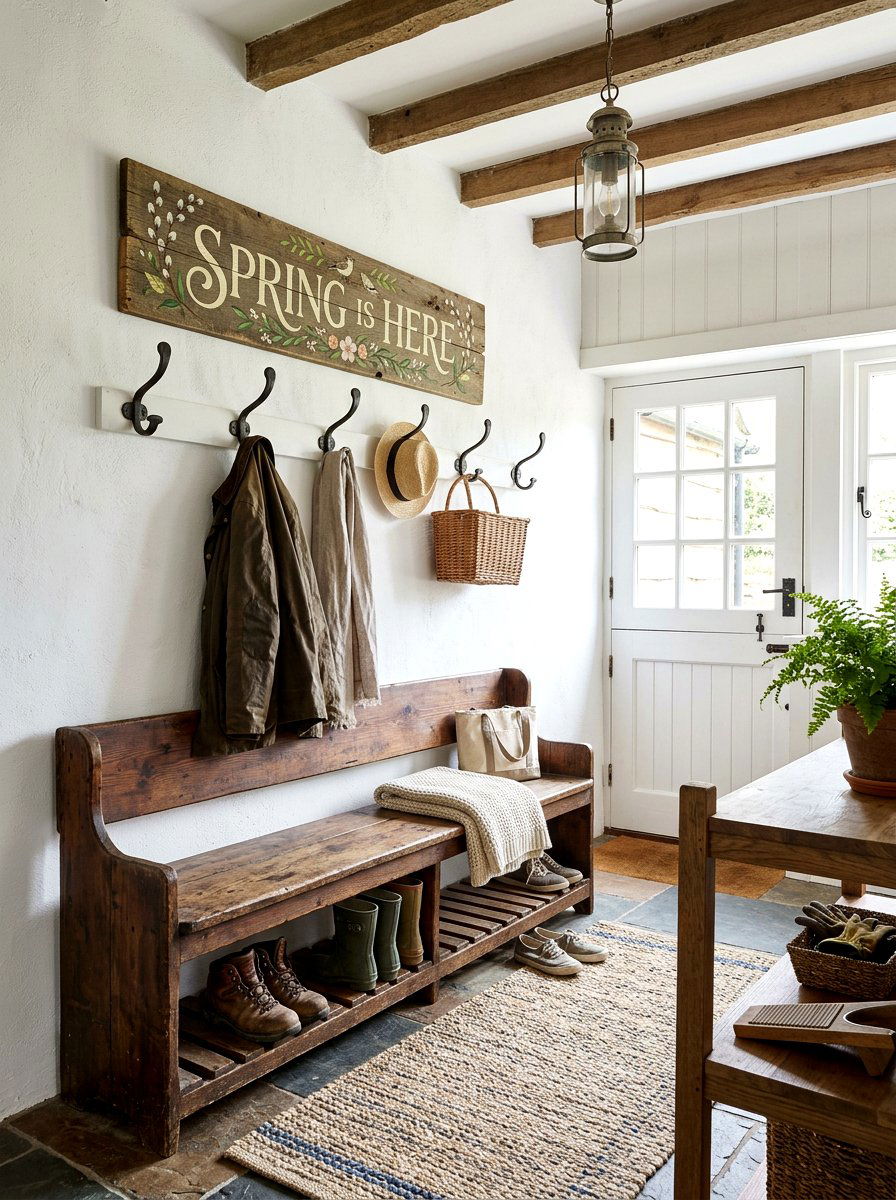 Rustic Spring Sign - 25 Spring Sign Decor Ideas